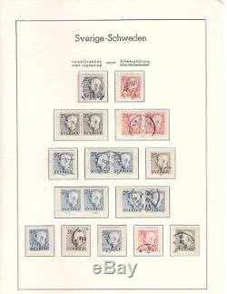 Collection Suédoise Dans Lighthouse Album Hingeless 1855-1969, Tout À Fait Complet