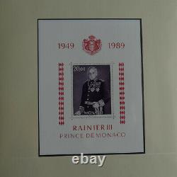 Collection Timbres De Monaco 1989-1996 Neufs Complet En Album Lindner