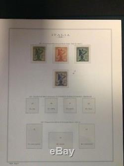 Collection Timbres Italie Et États 1850-1954 Et 1978-87 Dans L'album De Marini Hingless