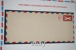 Collection américaine Scott #uc10-uc47 / 40+ enveloppes de courrier aérien en album