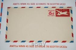 Collection américaine Scott #uc10-uc47 / 40+ enveloppes de courrier aérien en album