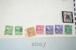 Collection américaine de plus de 1 150 timbres d’occasion conservés dans un album Grossman