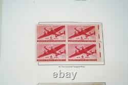 Collection américaine de plus de 200 timbres neufs des années 1920 à 1960, conservés sur des pages d’album