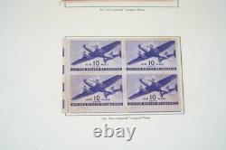 Collection américaine de plus de 200 timbres neufs des années 1920 à 1960, conservés sur des pages d’album
