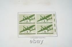 Collection américaine de plus de 200 timbres neufs des années 1920 à 1960, conservés sur des pages d’album