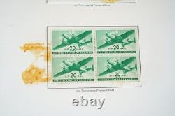 Collection américaine de plus de 200 timbres neufs des années 1920 à 1960, conservés sur des pages d’album