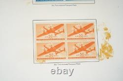 Collection américaine de plus de 200 timbres neufs des années 1920 à 1960, conservés sur des pages d’album