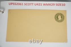 Collection américaine de plus de 50 enveloppes de papeterie postale Scott #u421/u428 dans un album