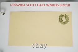 Collection américaine de plus de 50 enveloppes de papeterie postale Scott #u421/u428 dans un album
