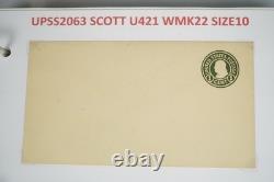 Collection américaine de plus de 50 enveloppes de papeterie postale Scott #u421/u428 dans un album