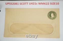 Collection américaine de plus de 50 enveloppes de papeterie postale Scott #u421/u428 dans un album