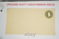 Collection américaine de plus de 50 enveloppes de papeterie postale Scott #u421/u428 dans un album