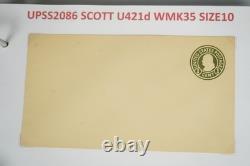 Collection américaine de plus de 50 enveloppes de papeterie postale Scott #u421/u428 dans un album