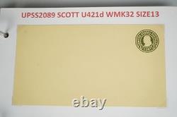 Collection américaine de plus de 50 enveloppes de papeterie postale Scott #u421/u428 dans un album