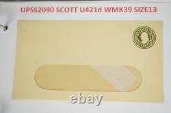 Collection américaine de plus de 50 enveloppes de papeterie postale Scott #u421/u428 dans un album