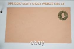 Collection américaine de plus de 50 enveloppes de papeterie postale Scott #u421/u428 dans un album