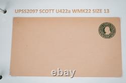 Collection américaine de plus de 50 enveloppes de papeterie postale Scott #u421/u428 dans un album