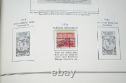 Collection américaine des années 1890-1970 de plus de 700 timbres neufs et oblitérés, conservés dans un album Harris