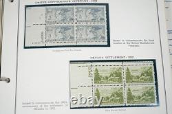 Collection américaine des années 1950-1960 de 110 blocs de plaques neufs, conservés dans un album Minkus