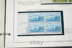 Collection américaine des années 1950-1960 de 110 blocs de plaques neufs, conservés dans un album Minkus