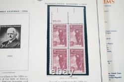 Collection américaine des années 1950-1960 de 110 blocs de plaques neufs, conservés dans un album Minkus