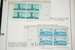 Collection américaine des années 1950-1960 de près de 200 blocs de plaques neufs, conservée dans un album Minkus