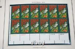 Collection américaine des années 1970 de 150+ blocs de plaques neufs conservés dans un album Minkus
