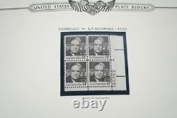 Collection américaine des années 1970 de 150+ blocs de plaques neufs conservés dans un album Minkus