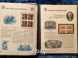Collection commémorative américaine, classeur, 42 panneaux, 1975-1978