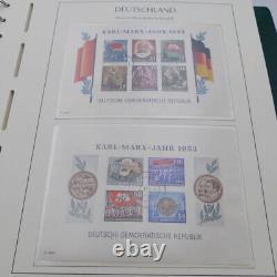 Collection complète de timbres allemands de la RDA 1949-1990 en 4 albums Leuchtturm