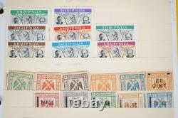 Collection d'Albanie de 825+ timbres neufs et utilisés dans un album sur des pages de stock