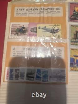 Collection d'Albums de Timbres du Monde Vintage avec Plus de 2000 Timbres 6 Albums Années 70