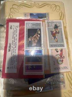 Collection d'Albums de Timbres du Monde Vintage avec Plus de 2000 Timbres 6 Albums Années 70