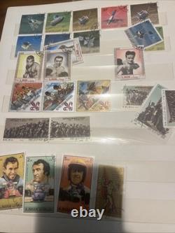 Collection d'Albums de Timbres du Monde Vintage avec Plus de 2000 Timbres 6 Albums Années 70