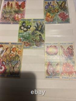 Collection d'Albums de Timbres du Monde Vintage avec Plus de 2000 Timbres 6 Albums Années 70