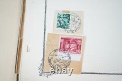 Collection d'Allemagne de plus de 600 timbres usagés avec oblitérations de villes et de chemins de fer sur pages d'album