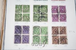 Collection d'Allemagne de plus de 600 timbres usagés avec oblitérations de villes et de chemins de fer sur pages d'album