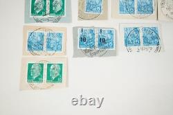Collection d'Allemagne de plus de 600 timbres usagés avec oblitérations de villes et de chemins de fer sur pages d'album