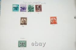 Collection d'Europe de plus de 3900 timbres neufs et usagés rangés dans un album sur des pages