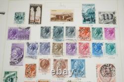 Collection d'Europe de plus de 3900 timbres neufs et usagés rangés dans un album sur des pages