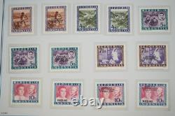 Collection d'Indonésie de 140 timbres et 4 feuillets dans un album spécialisé et pages d'album