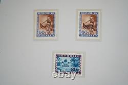 Collection d'Indonésie de 140 timbres et 4 feuillets dans un album spécialisé et pages d'album