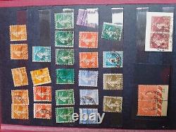 Collection d'album de timbres de grande valeur Vtg France Stockbook Sower Sage Merson Bob
