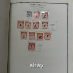 Collection d’album de timbres des États-Unis Scott’s Minuteman vintage des années 1870 aux années 1970
