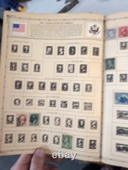 Collection d’album de timbres vintage Regent World, certains timbres rares de collection
