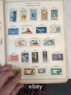 Collection d’album de timbres vintage Regent World, certains timbres rares de collection