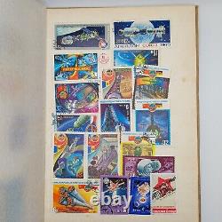 Collection d'album de timbres vintage de l'Union soviétique URSS, 390 pièces.