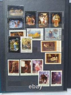 Collection d'albums de blocs de timbres de l'URSS, de la Russie et de l'ère soviétique - Thème philatélique Art