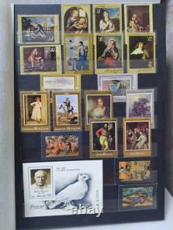 Collection d'albums de blocs de timbres de l'URSS, de la Russie et de l'ère soviétique - Thème philatélique Art