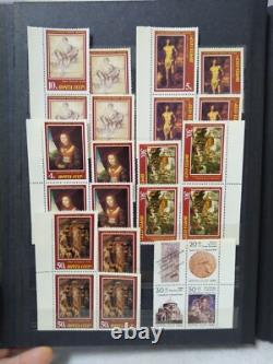 Collection d'albums de blocs de timbres de l'URSS, de la Russie et de l'ère soviétique - Thème philatélique Art